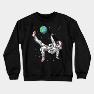 Space Astronaut Soccer Player Crewneck Sweatshirt